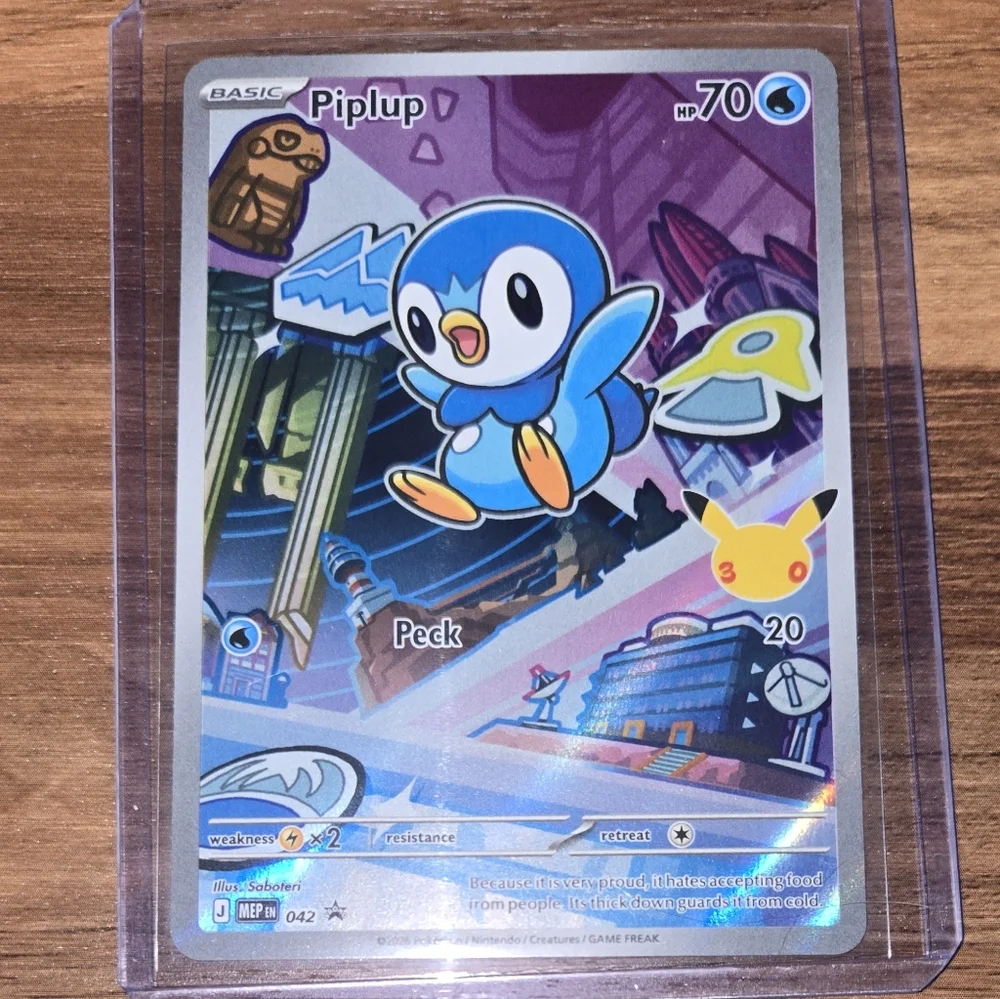 Pokémon Card First Partner Full Art Promo 30th Anniversary - Piplup - Picture 1 of 1